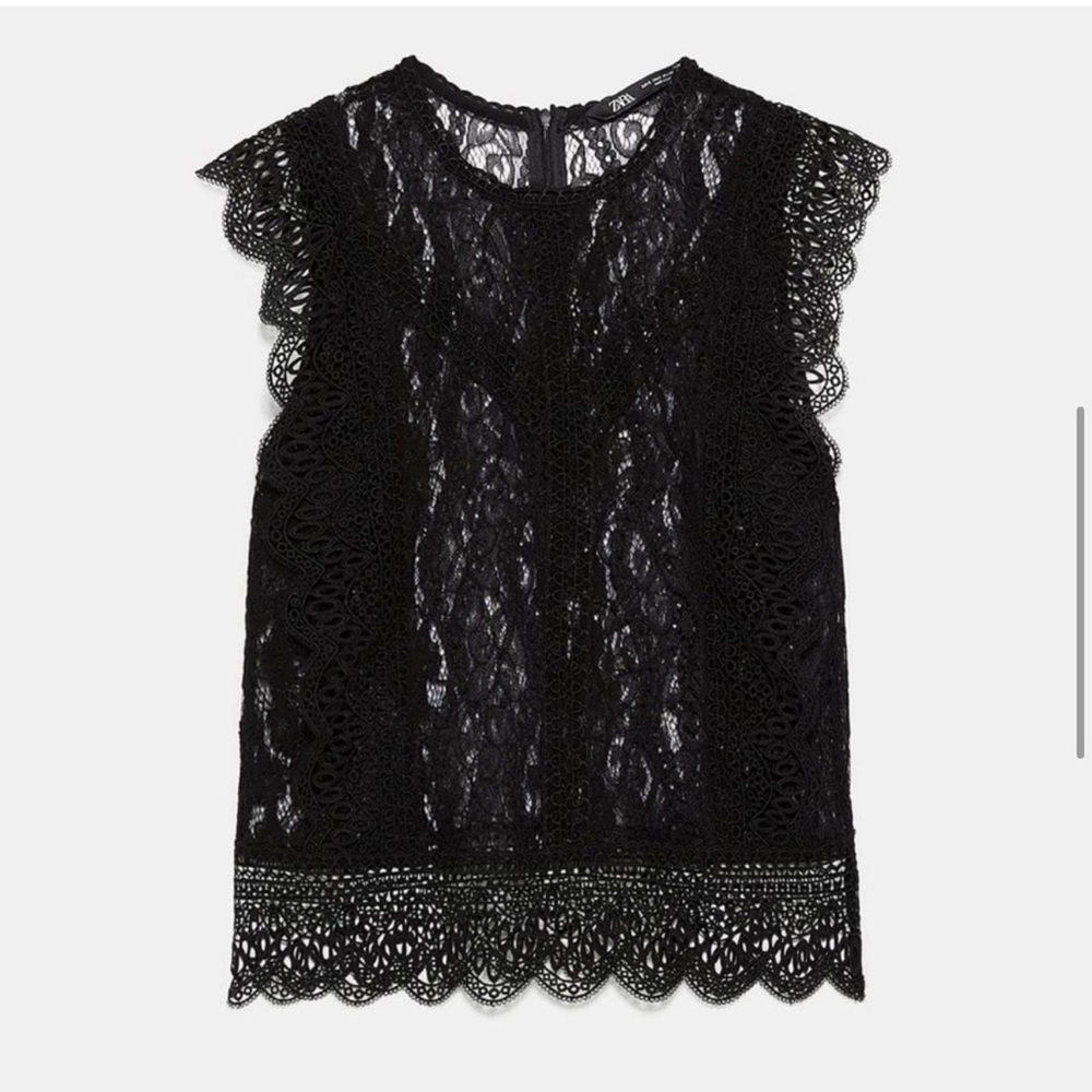 Zara Black Lace Top